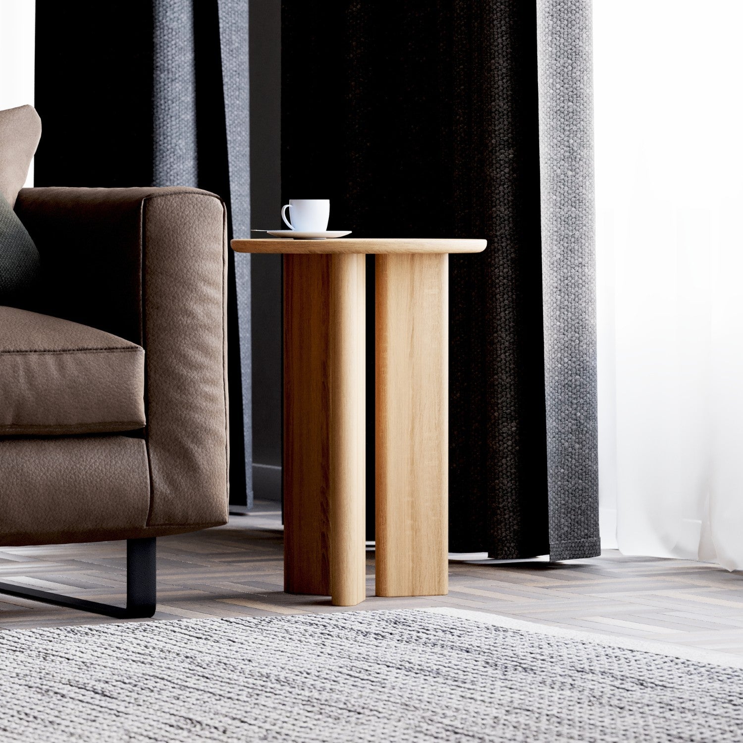 Beistelltisch aus massiver Eiche (FSC®) – Fjord