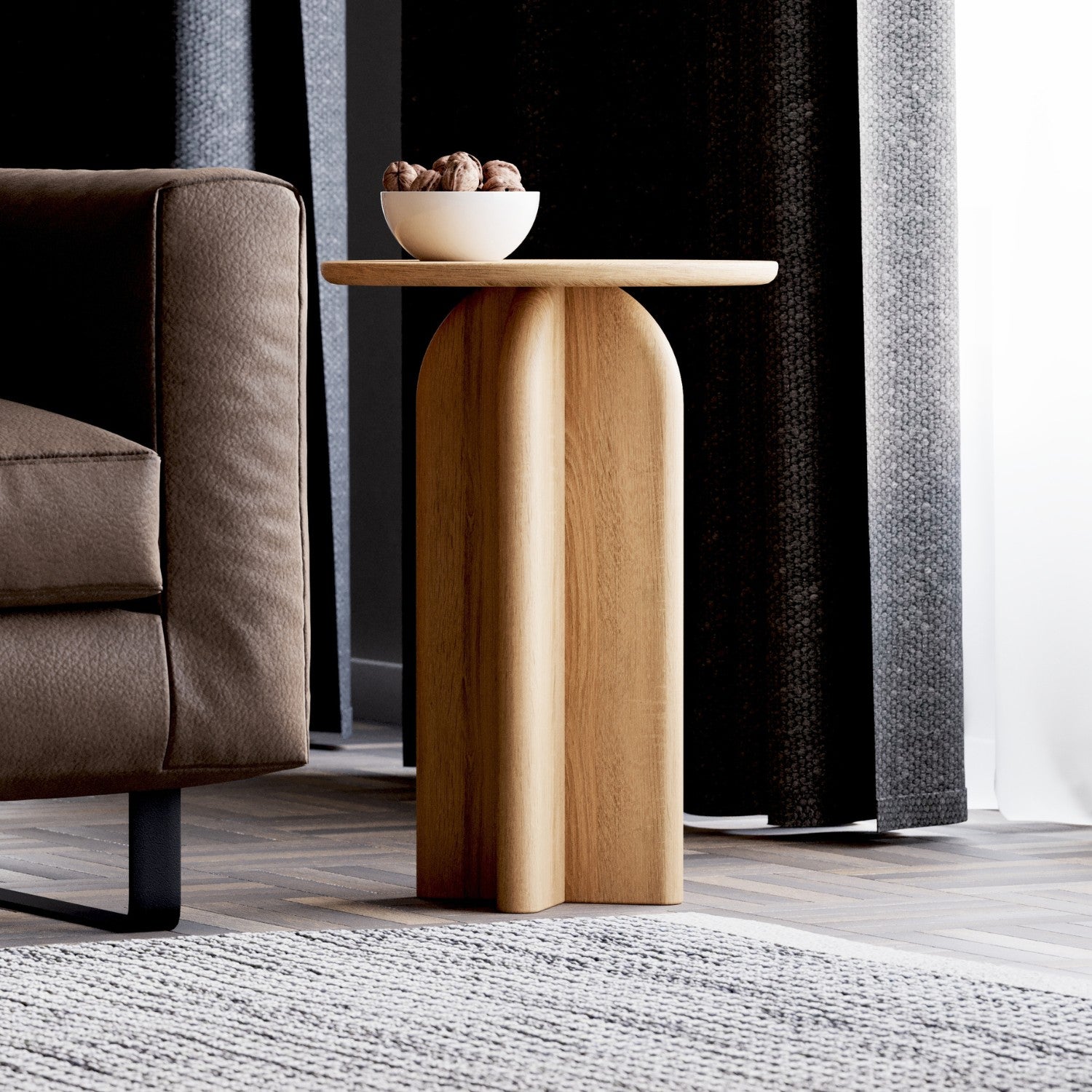 Beistelltisch aus massiver Eiche (FSC®) – Luna