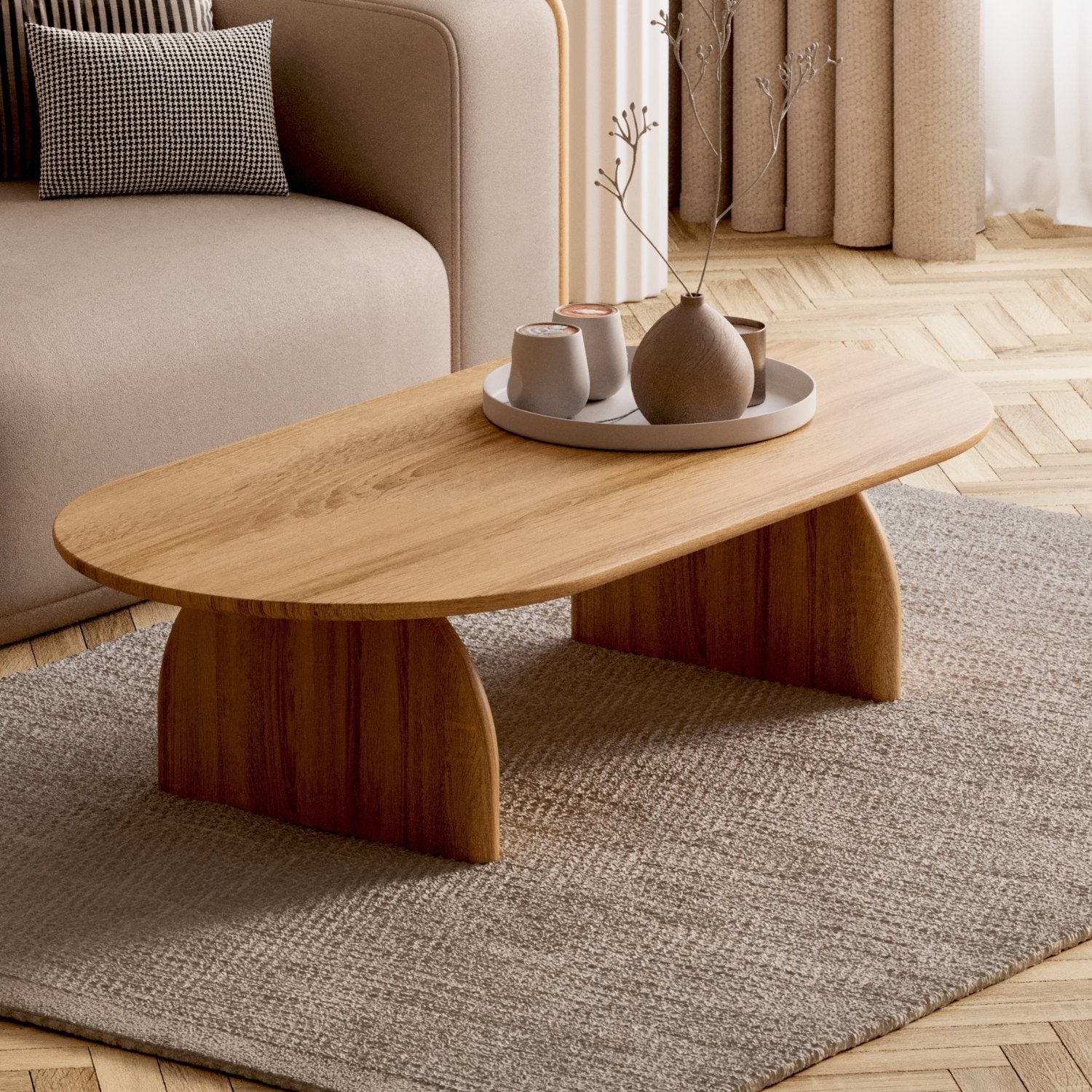 Couchtisch aus massiver Eiche 'Runa'