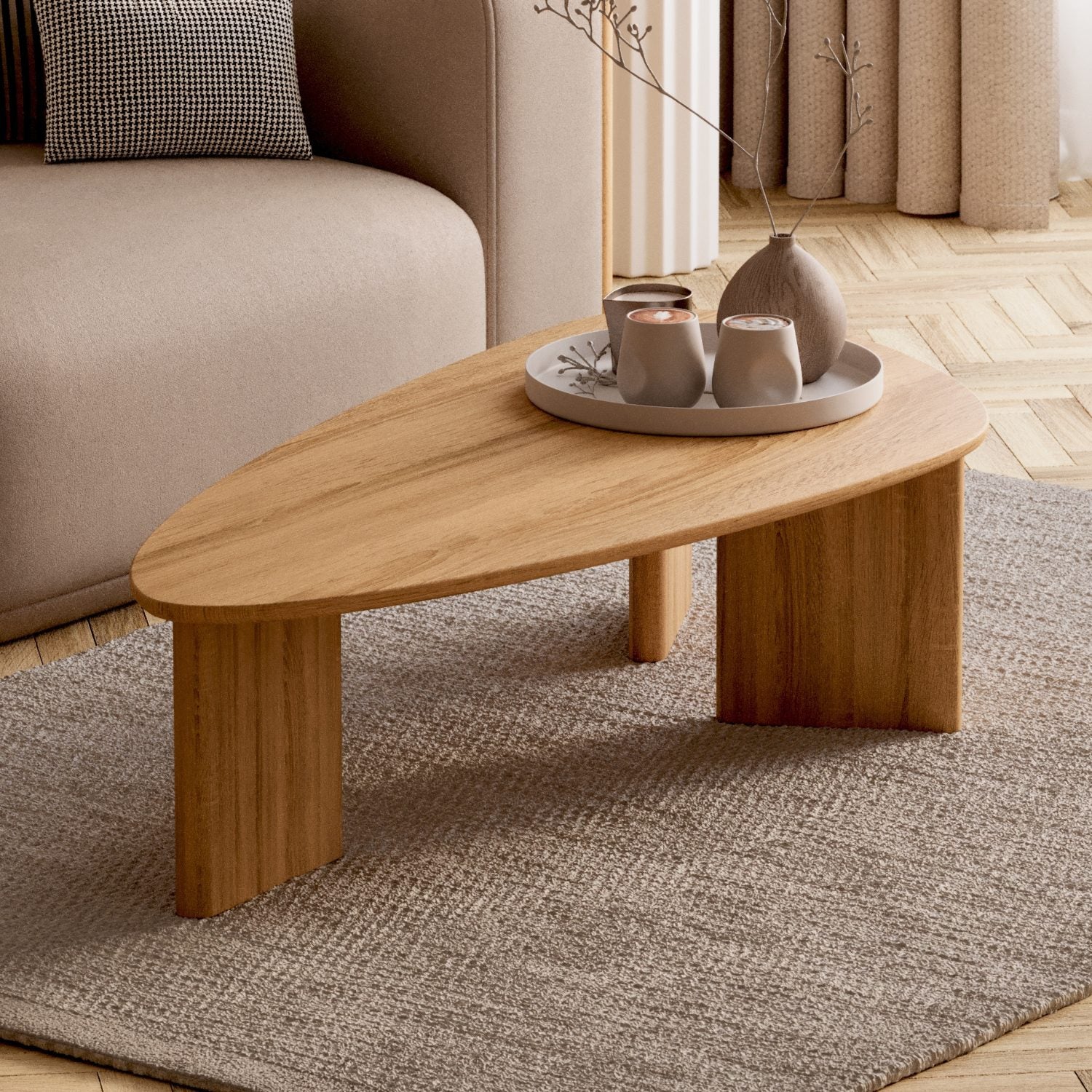 Couchtisch aus massiver Eiche 'Tova'