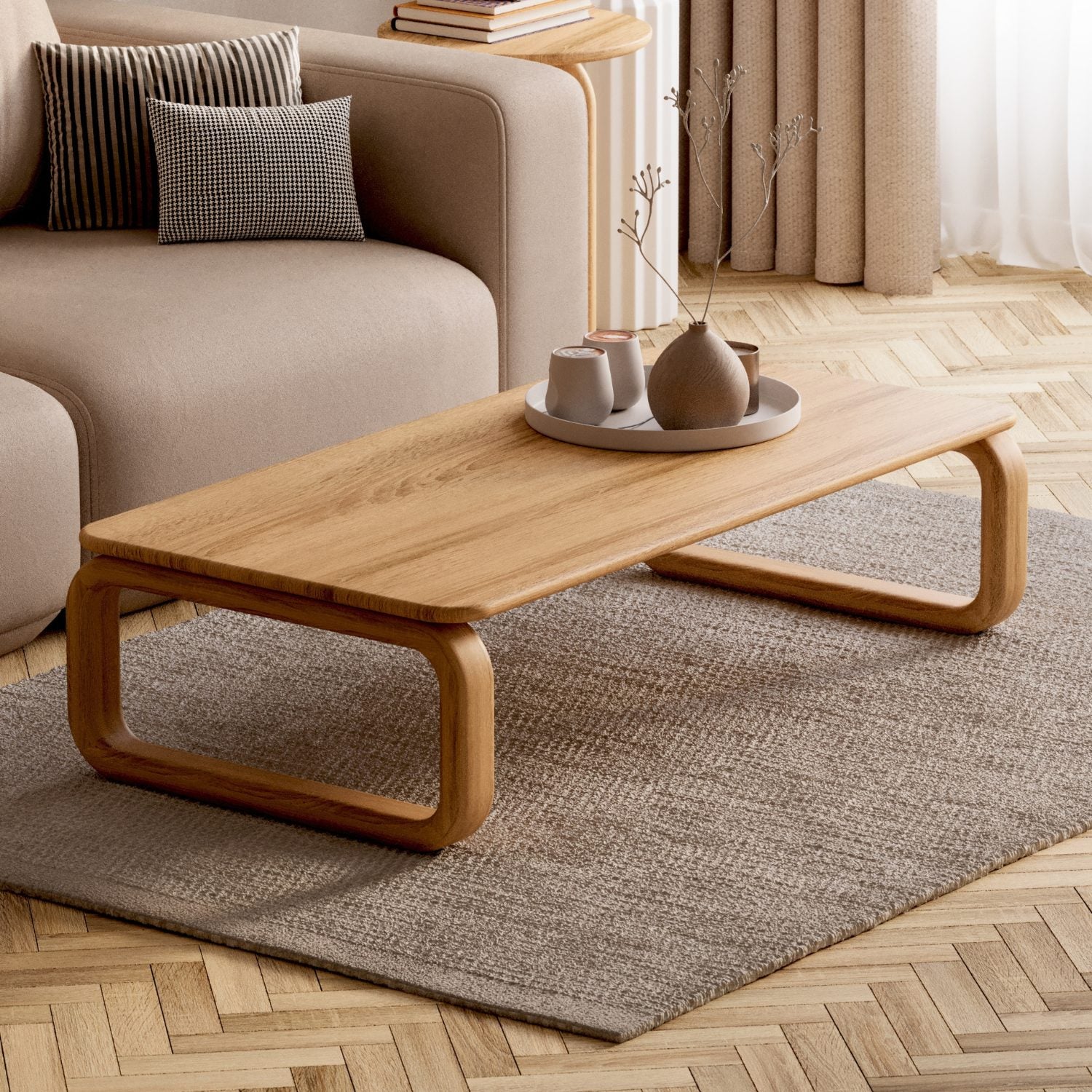 Couchtisch aus massiver Eiche 'Vesa'