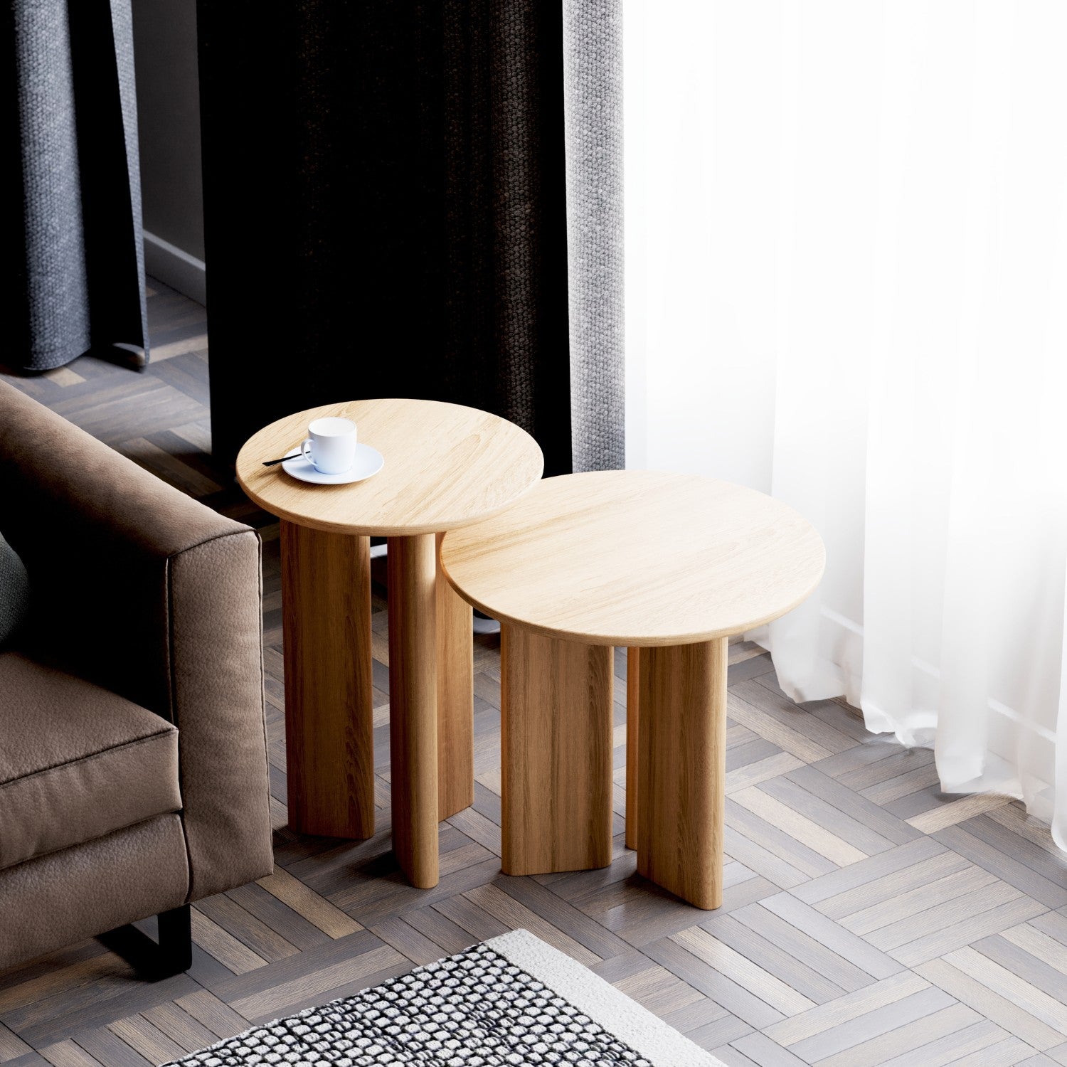 Beistelltisch aus massiver Eiche (FSC®) – Fjord