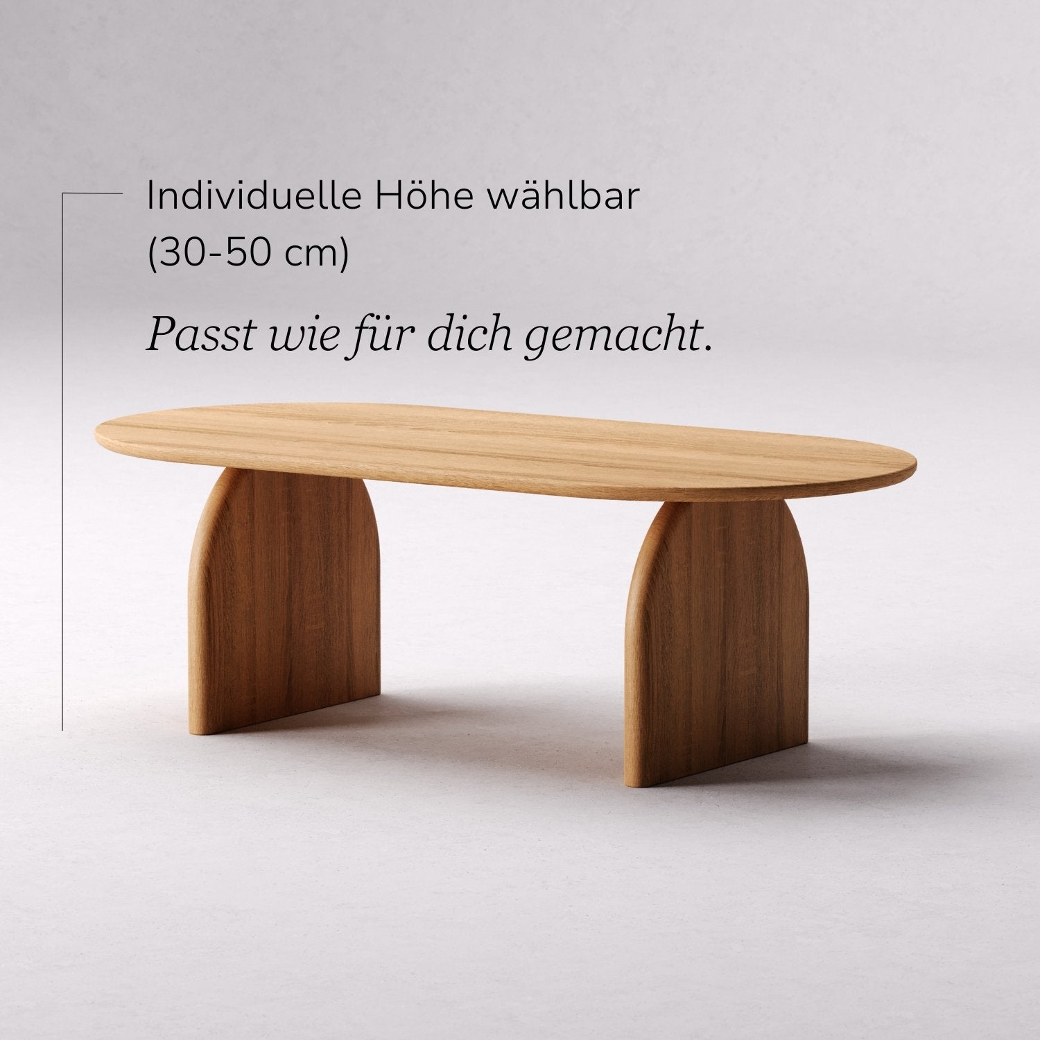 Couchtisch aus massiver Eiche 'Runa'