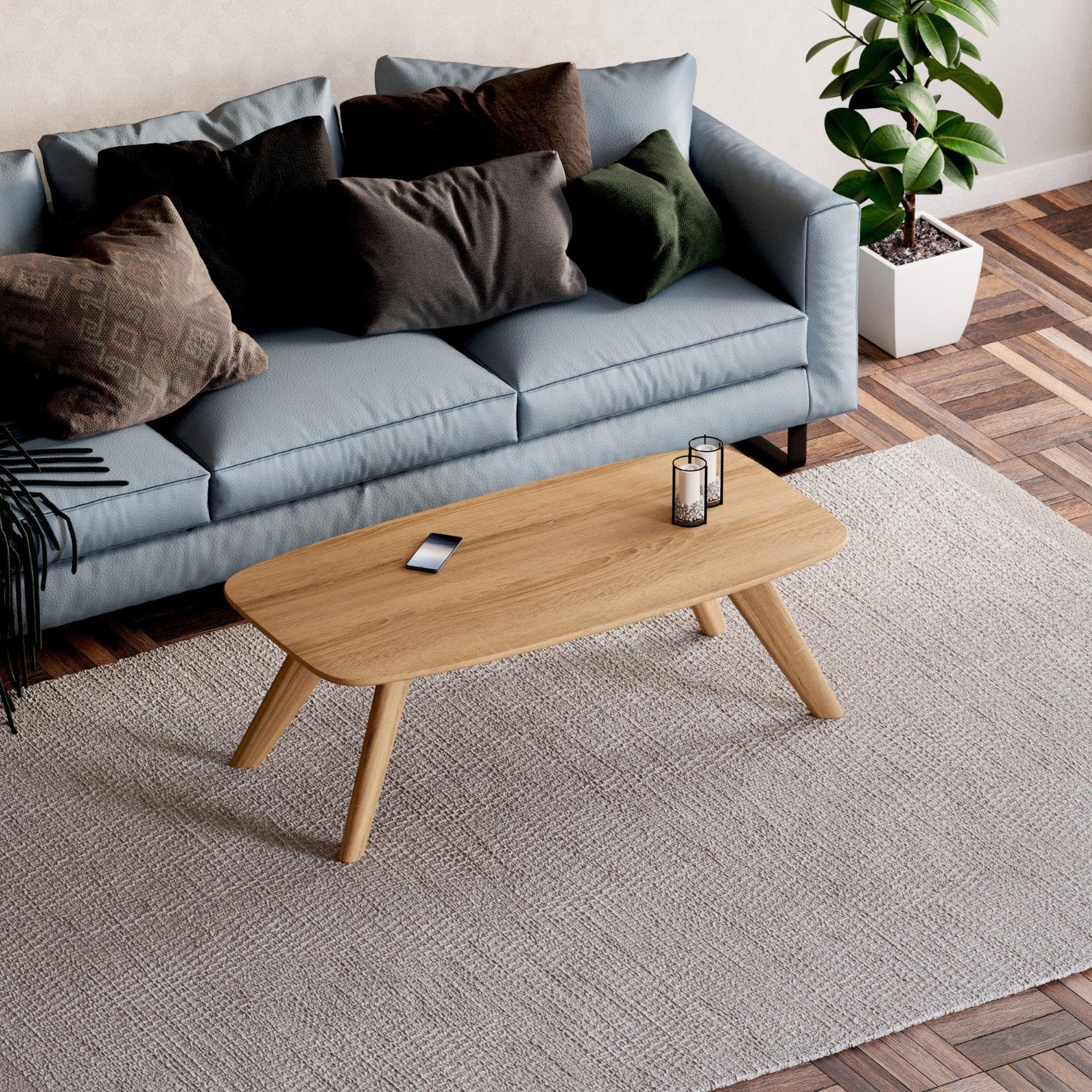 Couchtisch aus massiver Eiche 'Liv'