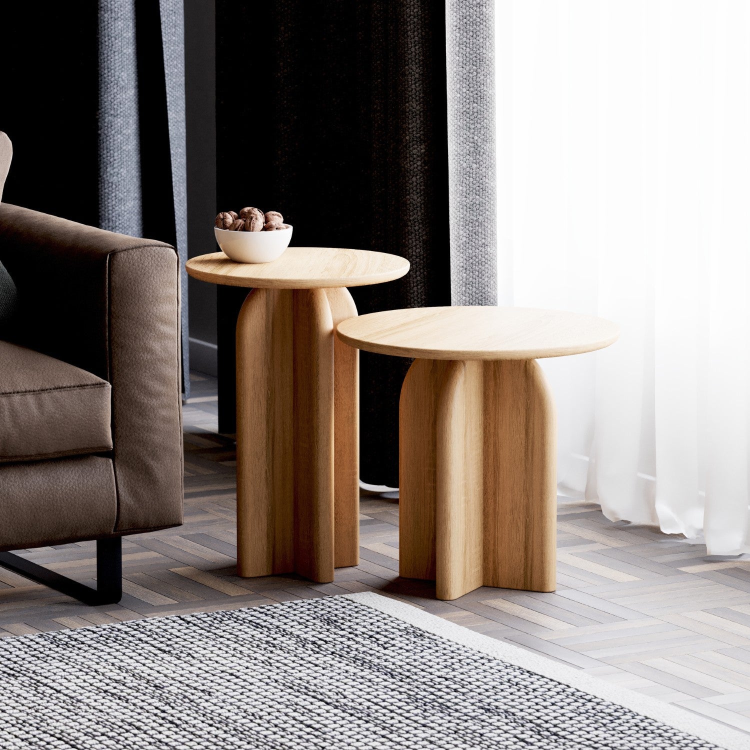 Beistelltisch aus massiver Eiche (FSC®) – Luna