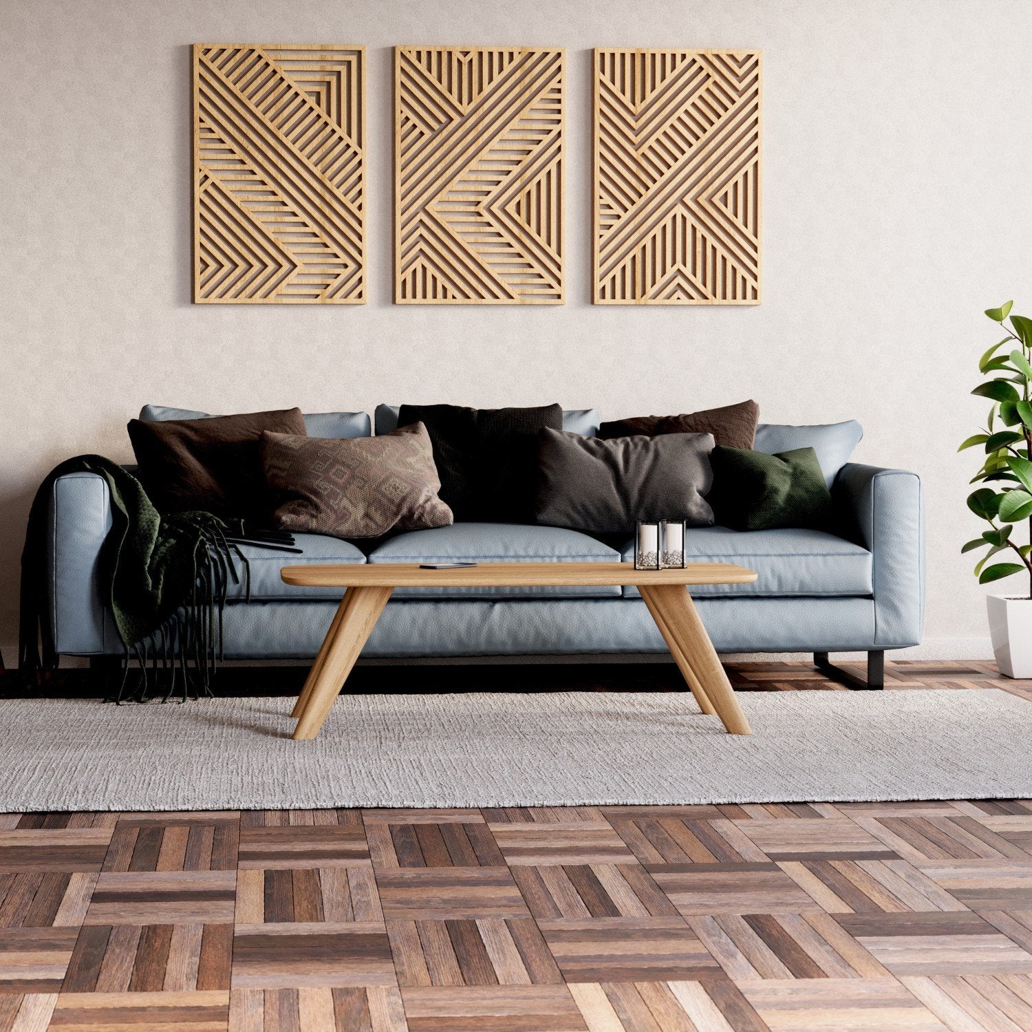 Couchtisch aus massiver Eiche 'Liv'