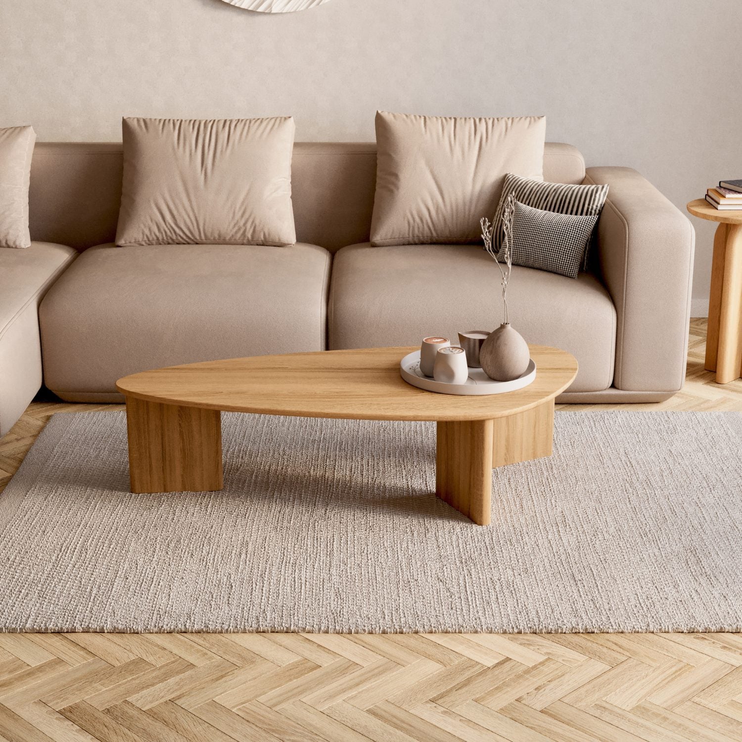 Couchtisch aus massiver Eiche 'Tova'