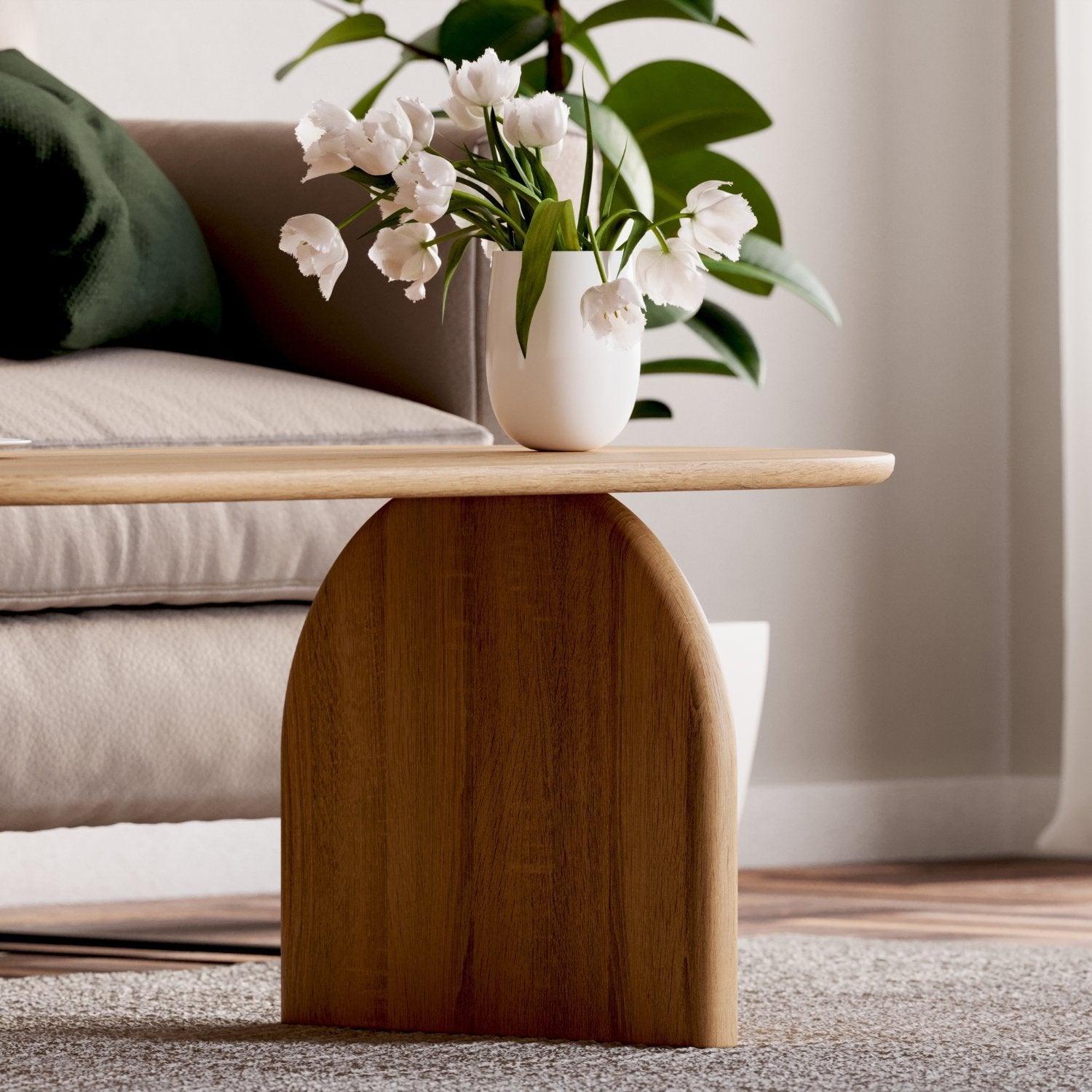 Couchtisch aus massiver Eiche 'Runa'