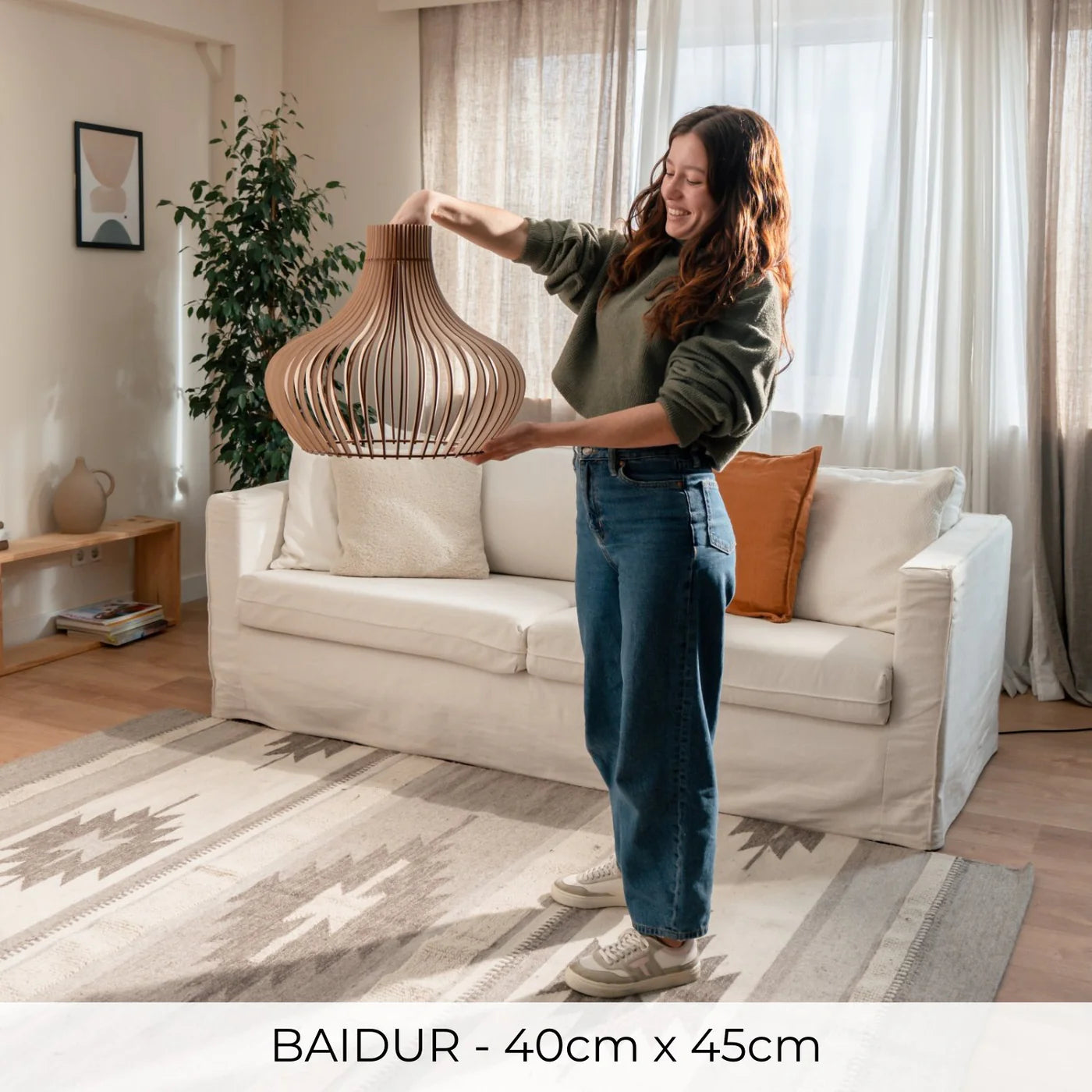 Pendelleuchte Holz 'Baidur'