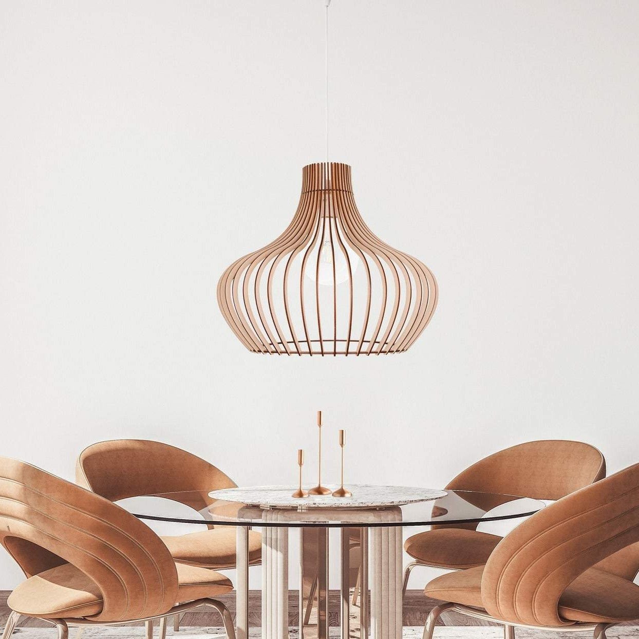 Pendelleuchte Esstisch Holz 'Baidur'