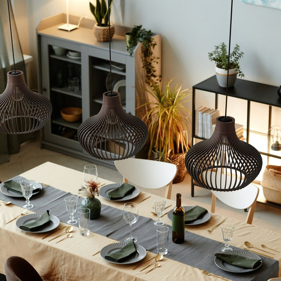 Pendelleuchte Esstisch Holz 'Baidur'