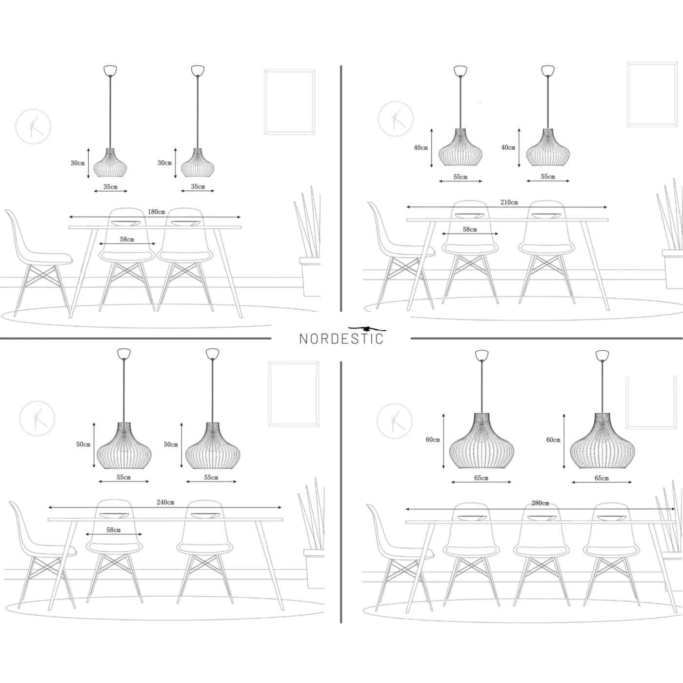 Pendelleuchte Esstisch Holz 'Baidur'