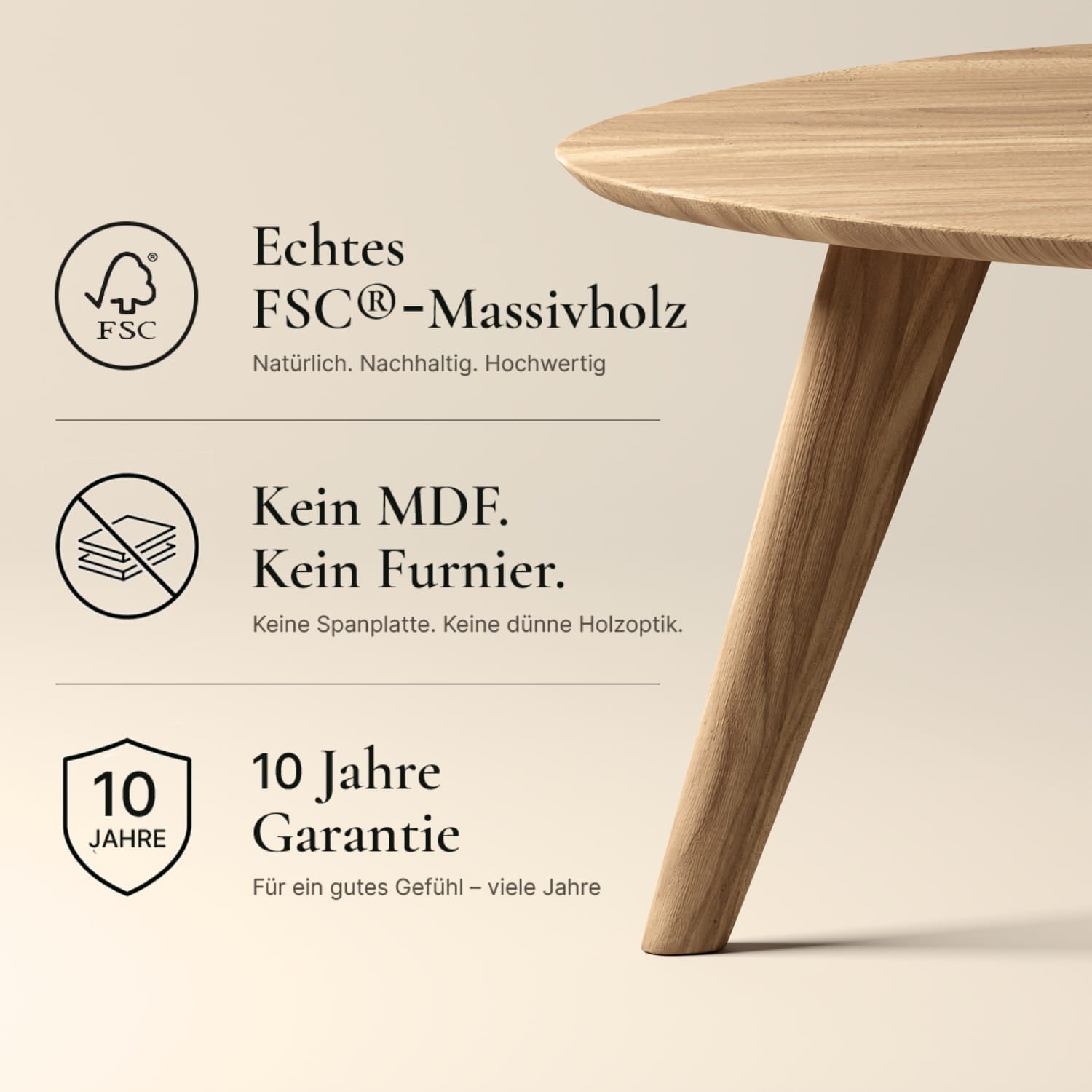 Couchtisch Tova aus FSC®-Massivholz